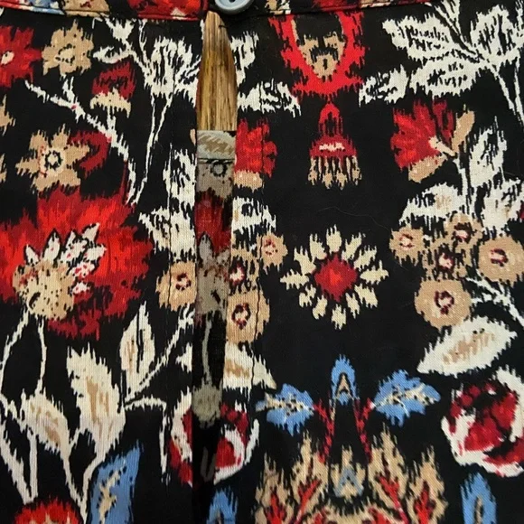 LOFT LONG SLEEVE FOREST RUFFLE SCALLOPED YOKE BLOUSE TOP SIZE SMALL - Picture 8 of 13